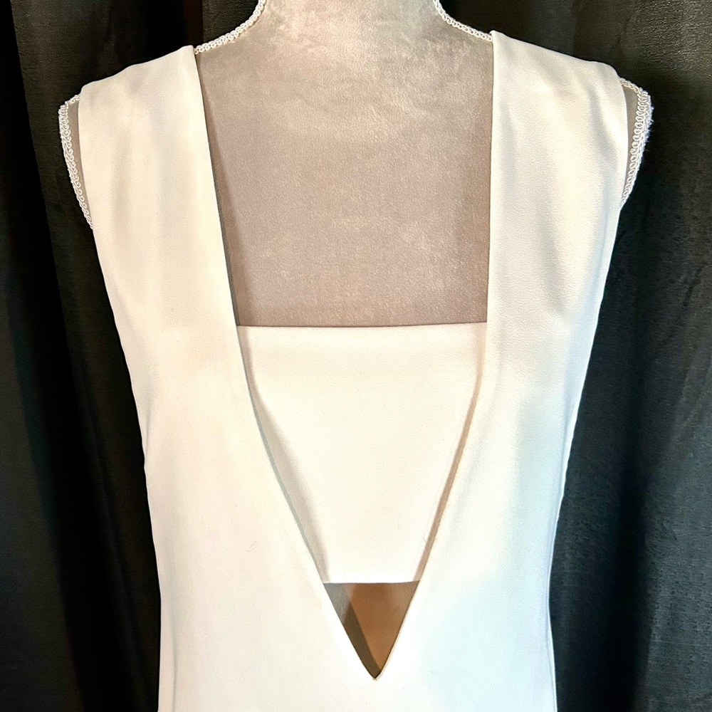 T by Alexander Wang White Sleeveless Cutout Dress, Size L - Picture 2 of 12